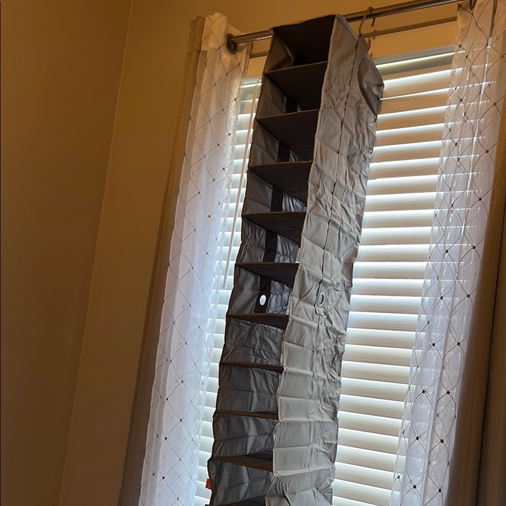 Gray Hanging Closet Organizer